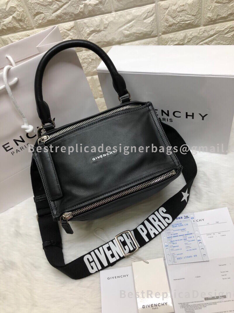 Givenchy Mini Pandora Bag Black In Calfskin With 4G Strap SHW 1-28588L